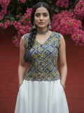 Heritage Print Sleeveless Top