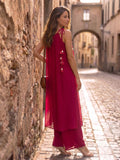 Women's Fuchsia Kurta Set