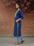 Modern Summer Kurta In Blue