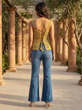 Varanga Mustard Marigold Fusion Women's Top