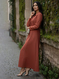 The Terracotta Poise  Dress