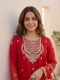 Zari Work Kurta With Sharara And Dupatta