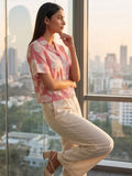White Coloured Short Sleeves Shirt Collar Top
