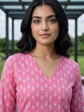 Casual Berry Pink Printed Top with 3/4 Sleeves