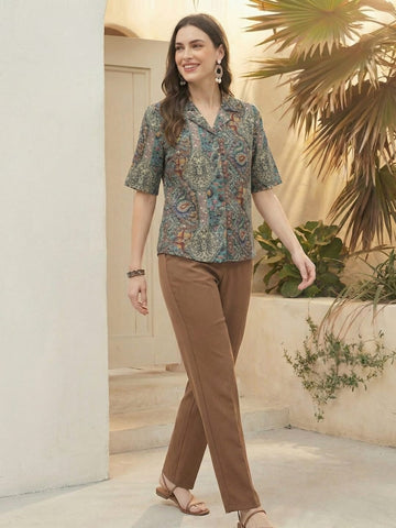 Varanga Women Summer Floral printed Top