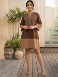Varanga Brown Colored Women Summer Dress