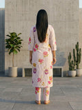 soft elegance with this pastel pink straight-fit kurta set, perfect for effortless everyday style.