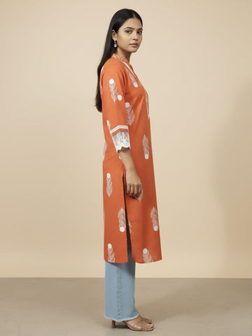 Varanga Boho-Chic Terracotta Ethnic kurta