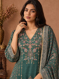Ethnic Printed Kurta Set With Matching Palazzo And Dupatta