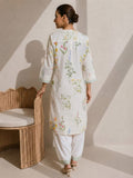 Ivory Bloom Kurta Set with Farsi Salwar