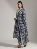 Varanga Women Ethnic Floral Printed Kurta With Trouser & Dupatta
