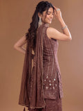 Varanga Embroidered Kurta With Dupatta | Poly Georgette | Festive