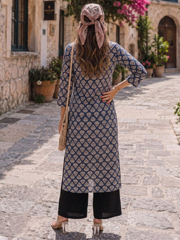 The Indigo Raga Women's Straight Kurta