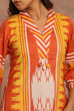 Geometric Border Kurta with Trousers