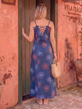 Varanga Blue Colored Women Summer Dress