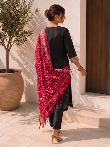 The Midnight Mirror-Work Women's Kurta set