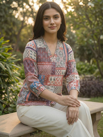 Varanga Women Summer Floral printed Top