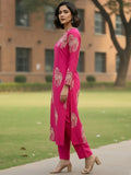 Fuchsia Tassel-Trimmed kurta set