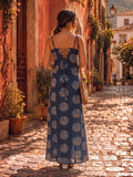 Varanga Blue Colored Women Summer Dress