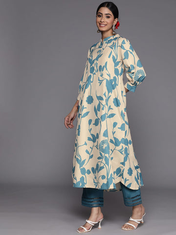 Varanga Women Floral Printed A-Line Kurta