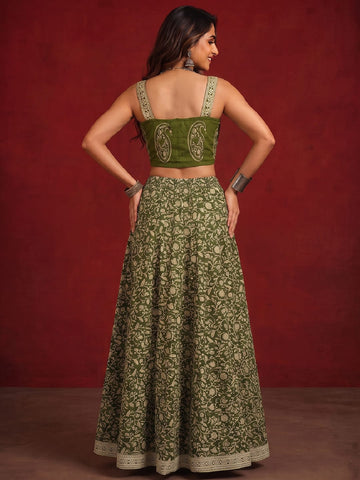 Block Printed Lehenga Choli Set