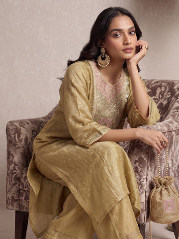 Gilded Champagne Kaftan Set