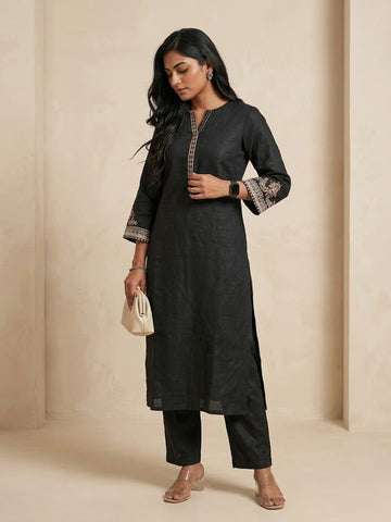 Classic black Kurta Set