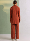 Women's Solid Relaxed-Fit Shirt & Wide-Leg Co-Ord Set