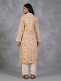 Varanga Women Off White Floral Prnted Straight Kurta
