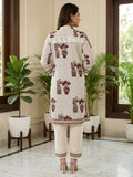 Womens Traditional Stripe & Scallop Kurta Set
