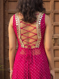 The Rani Pink Bandhaniwomen's Kurta Set