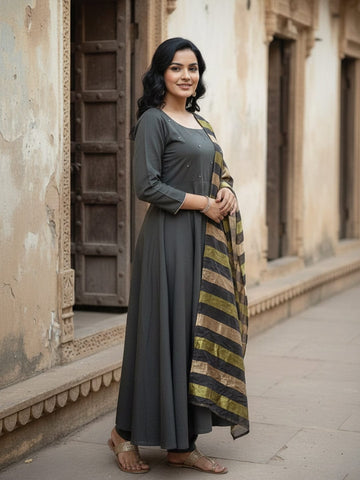 Contemporary Ethnic Kurta Set With dupatta