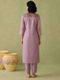 Womens Mauve Mystique Embroidered Suit Set