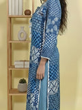 Classic Indigo Blue Cotton Kurta for Women