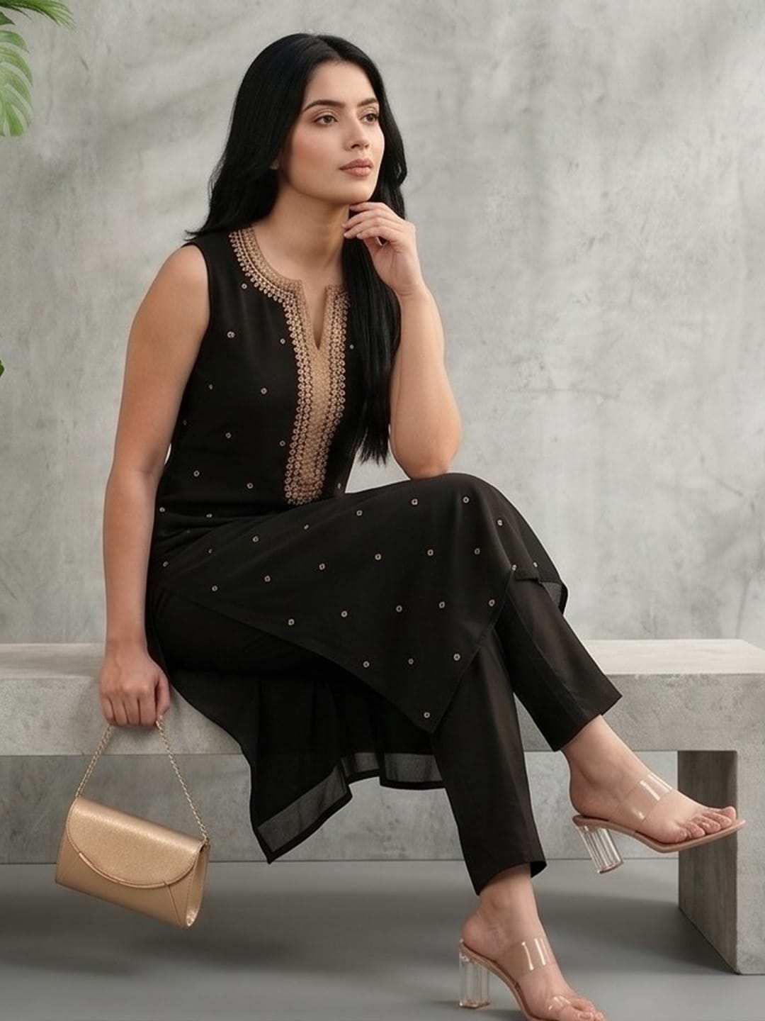 Retro-Chic Kurta Set
