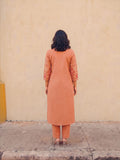 Elegant Embroidered Rust Kurta Designed For Effortless Everyday Sophistication.