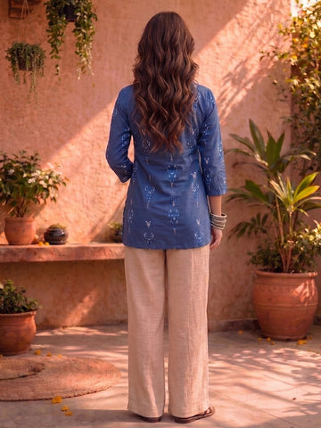 The Indigo Ikat Women's Kurta