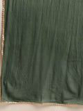 Varanga Women Green  Shibori Straight Kurta Paired With Tonal Bottom And Dupatta