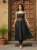Sheer Layered Bandhani Set