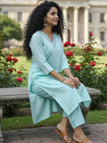 The Artisan Botanical V-Neck Kurta set