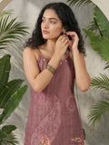 Varanga Women Spaghetti Strap Straight Floral Kurta With Trousers