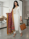 The Sovereign White Set With dupatta