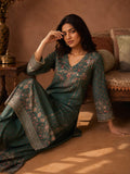 Ethnic Printed Kurta Set With Matching Palazzo And Dupatta
