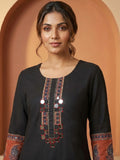 The Midnight Ajrakh-Edge Women's kurta Set