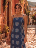 Varanga Blue Colored Women Summer Dress