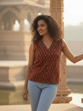 Rust Rhythm buti Top