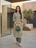 ethnic style with this elegant grey check print kurta set, designed for effortless comfort and modern charm.
