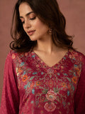 Ethnic Printed Kurta Set With Matching Palazzo And Dupatta