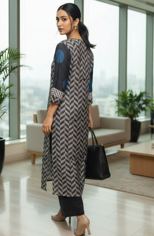 Classic Blue Cotton Kurta for Women