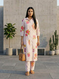 soft elegance with this pastel pink straight-fit kurta set, perfect for effortless everyday style.